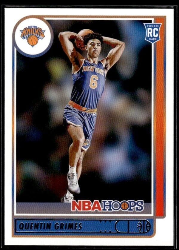 2021 NBA Hoops New York Knicks #206 Quentin Grimes RC Rookie