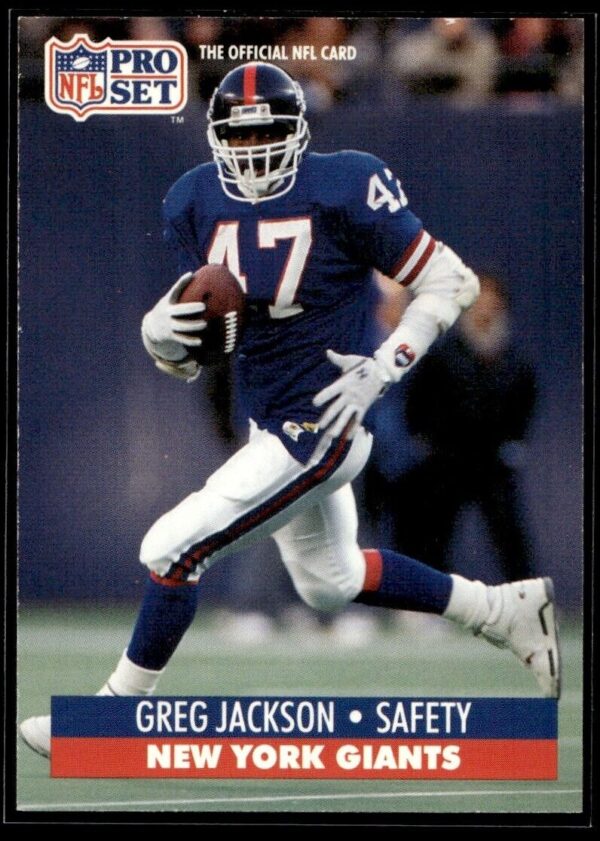 1991 Pro Set New York Giants #66 Greg Jackson RC Rookie