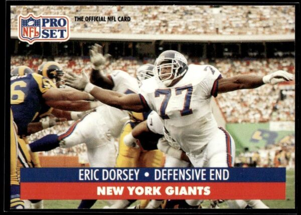 1991 Pro Set New York Giants #59 Eric Dorsey