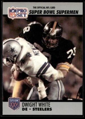 1990 Pro Set Super Bowl 160 Pittsburgh Steelers #80 Dwight White