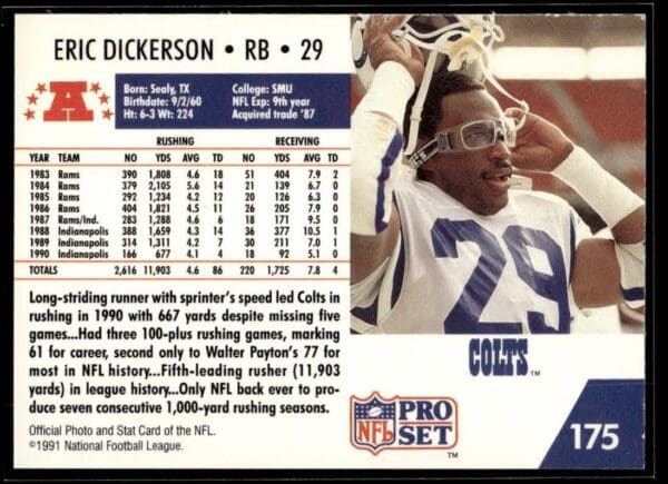 1991 Pro Set Indianapolis Colts #175 Indianapolis Colts