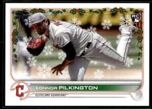 2022 Topps Holiday Cleveland Guardians #HW124 Konnor Pilkington RC Rookie