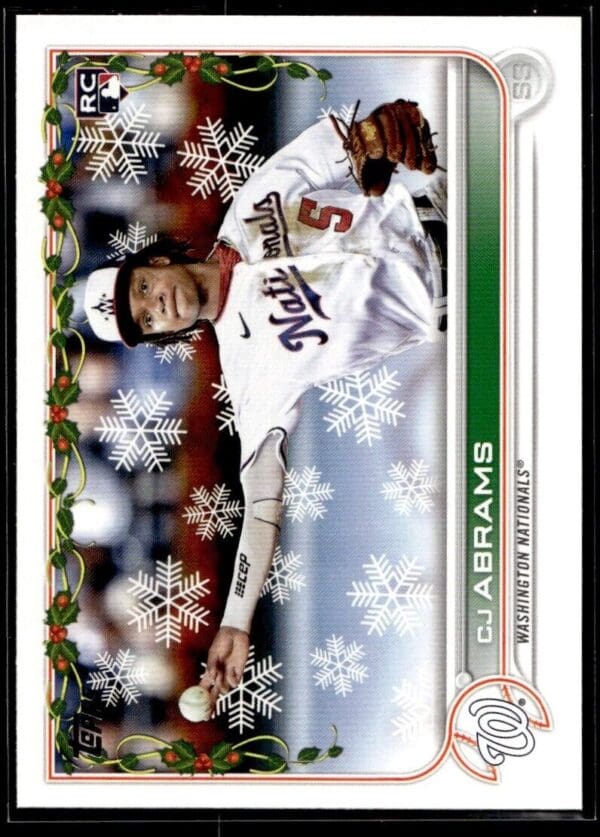 _10 2022 Topps Holiday Washington Nationals #HW112 CJ Abrams RC Rookie