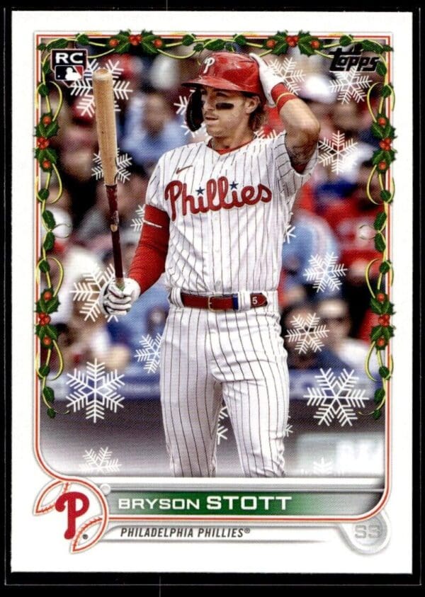 2022 Topps Holiday Philadelphia Phillies #HW133 Bryson Stott RC Rookie