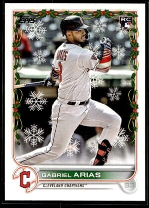 2022 Topps Holiday Cleveland Guardians #HW12 Gabriel Arias RC Rookie