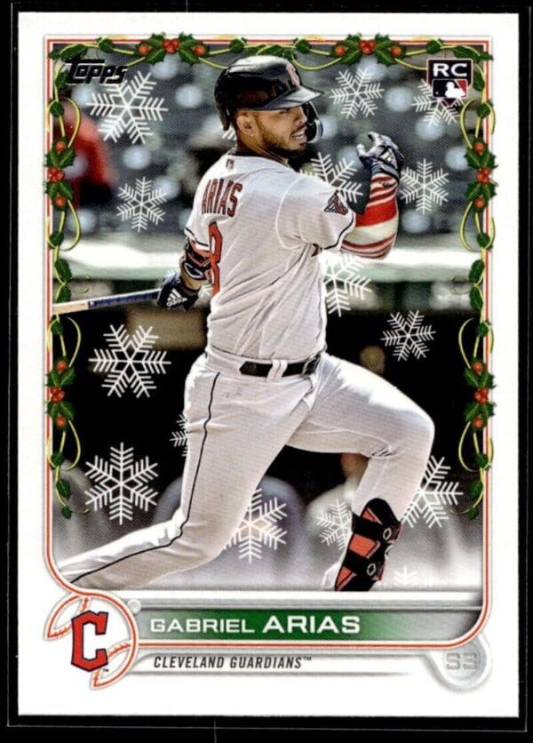 2022 Topps Holiday Cleveland Guardians #HW12 Gabriel Arias RC Rookie