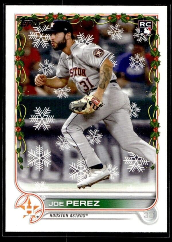 2022 Topps Holiday Houston Astros #HW83 Joe Perez RC Rookie