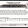 2022 Topps Holiday Arizona Diamondbacks #HW27 Cooper Hummel RC Rookie