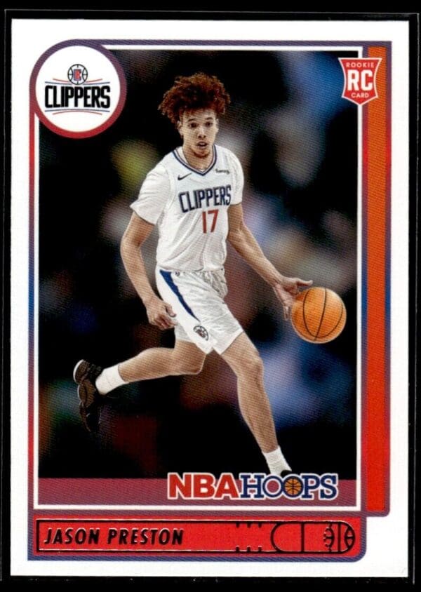 2021 NBA Hoops Los Angeles Clippers #242 Jason Preston RC Rookie