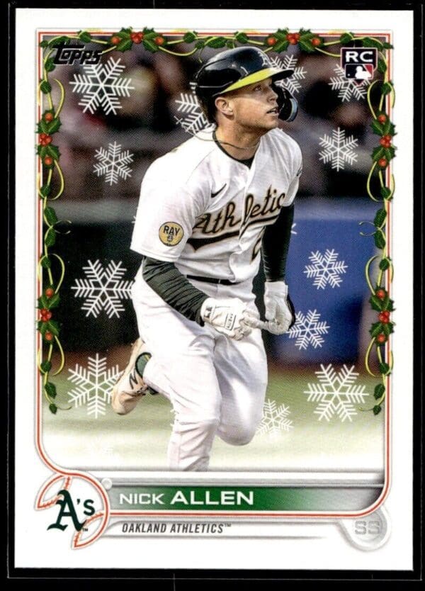 2022 Topps Holiday Oakland Athletics #HW38 Nick Allen RC Rookie