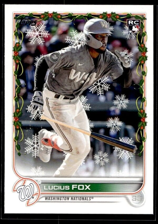 2022 Topps Holiday Washington Nationals #HW158 Lucius Fox RC Rookie