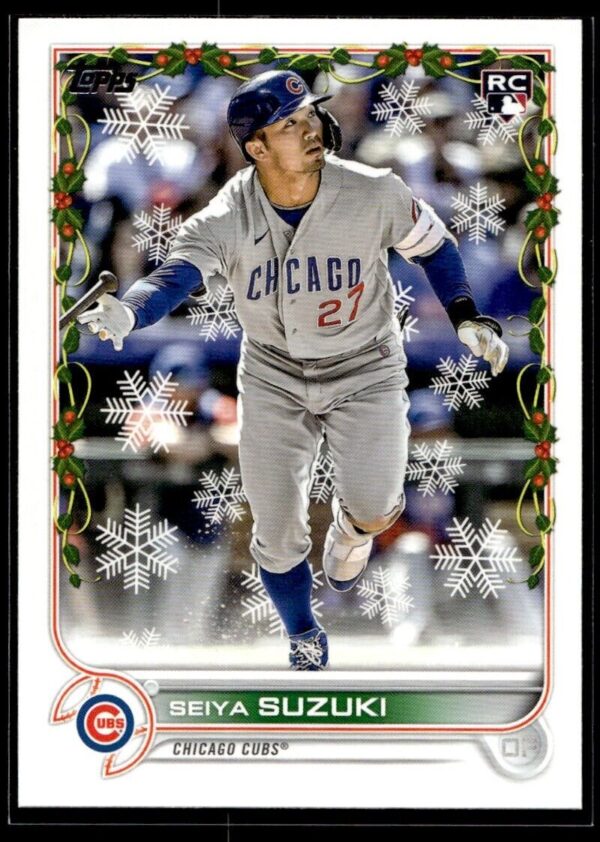 _10 2022 Topps Holiday Chicago Cubs #HW177 Seiya Suzuki RC Rookie