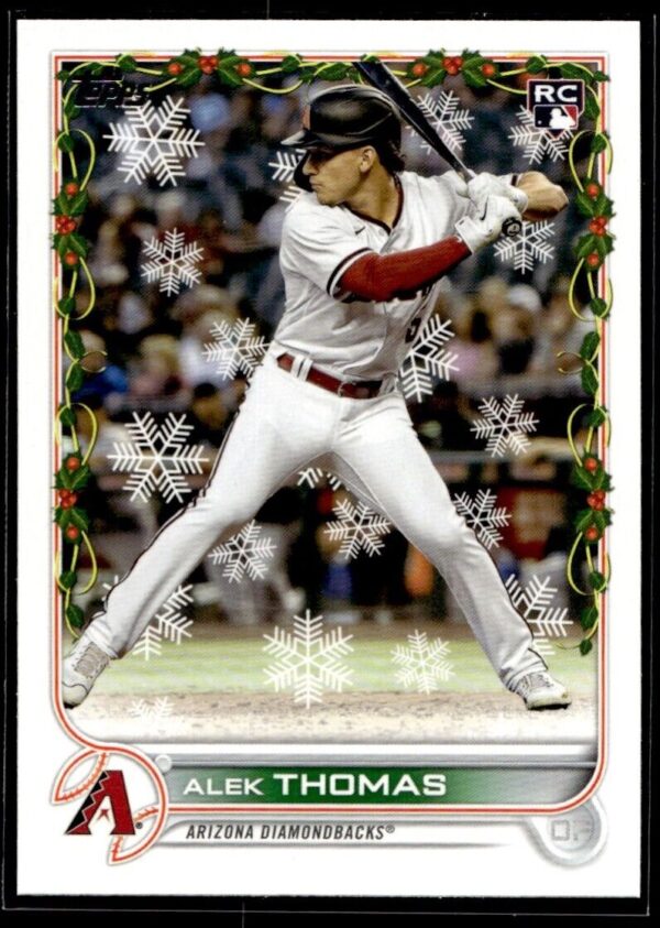 2022 Topps Holiday Arizona Diamondbacks #HW14 Alek Thomas RC Rookie