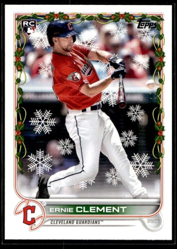2022 Topps Holiday Cleveland Guardians #HW11 Ernie Clement RC Rookie