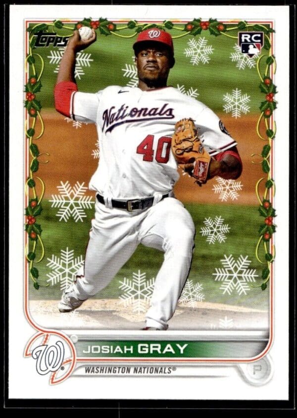 _10 2022 Topps Holiday Washington Nationals #HW46 Josiah Gray RC Rookie