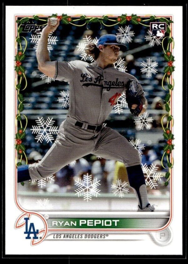2022 Topps Holiday Los Angeles Dodgers #HW168 Ryan Pepiot RC Rookie