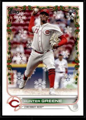 2022 Topps Holiday Cincinnati Reds #HW130 Hunter Greene RC Rookie