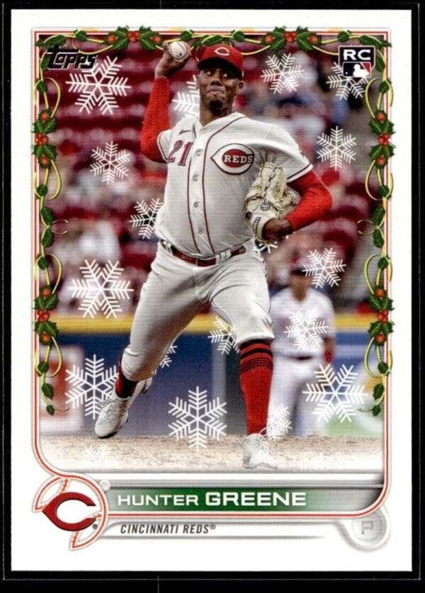 2022 Topps Holiday Cincinnati Reds #HW130 Hunter Greene RC Rookie