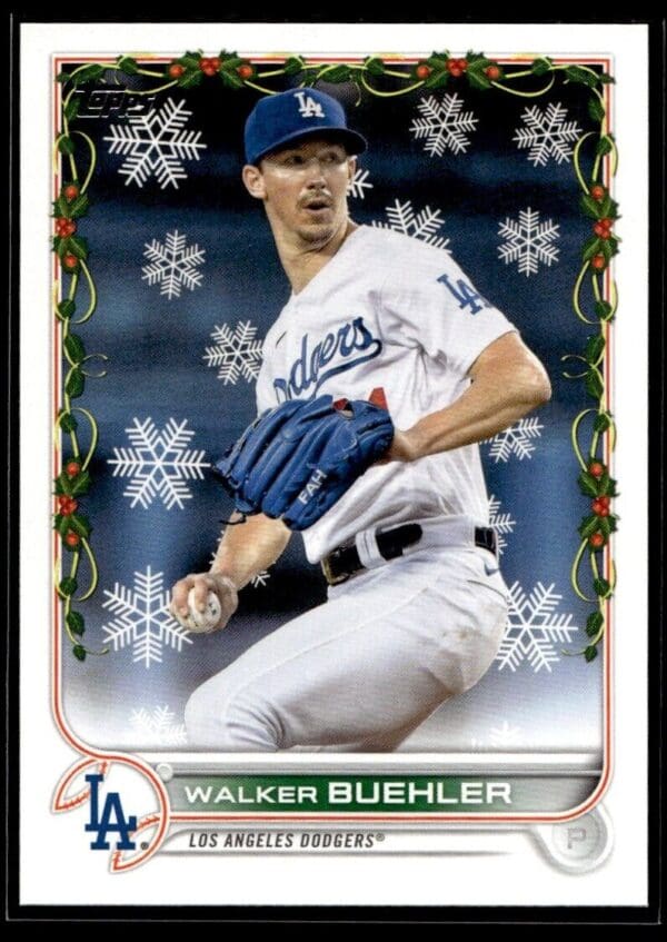 2022 Topps Holiday Los Angeles Dodgers #HW25 Walker Buehler