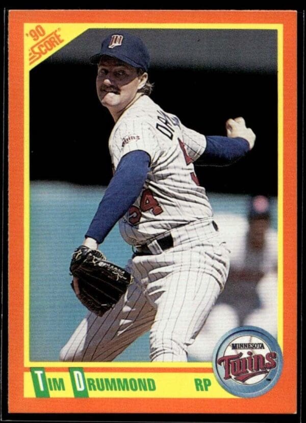 1990 Score Rookie & Traded Minnesota Twins #103T Tim Drummond