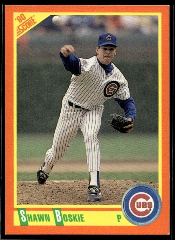1990 Score Rookie & Traded Chicago Cubs #94T Shawn Boskie RC Rookie