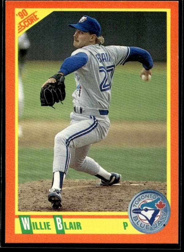 1990 Score Rookie & Traded Toronto Blue Jays #88T Willie Blair RC Rookie