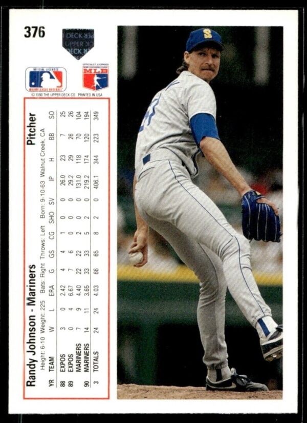 1991 Upper Deck Seattle Mariners #376 Randy Johnson