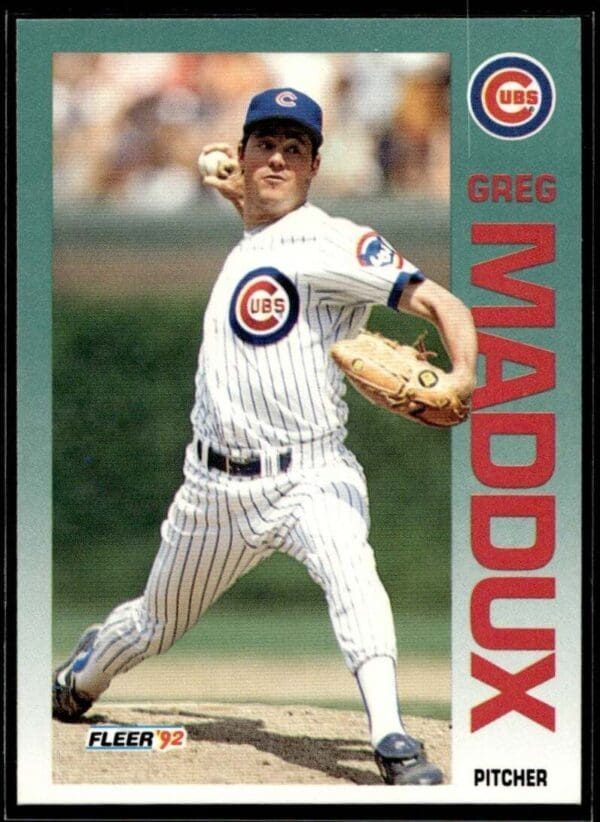 1992 Fleer Chicago Cubs #386 Greg Maddux