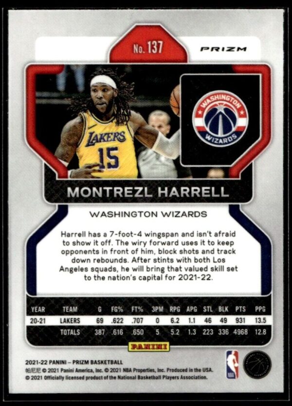 2021 Panini Prizm Los Angeles Clippers #42 Montrezl Harrell Green