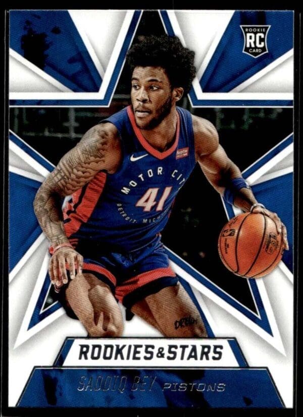 2020 Panini Chronicles Rookies & Stars Detroit Pistons #662 Saddiq Bey RC Rookie