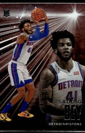 2020 Panini Chronicles Essentials Detroit Pistons #215 Saddiq Bey RC Rookie