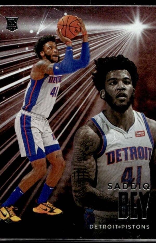 2020 Panini Chronicles Essentials Detroit Pistons #215 Saddiq Bey RC Rookie
