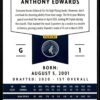 2020 Panini Chronicles Minnesota Timberwolves #101 Anthony Edwards RC Rookie