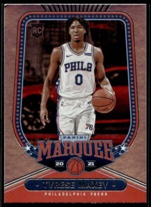 2020 Panini Chronicles Marquee Philadelphia 76ers #260 Tyrese Maxey RC Rookie