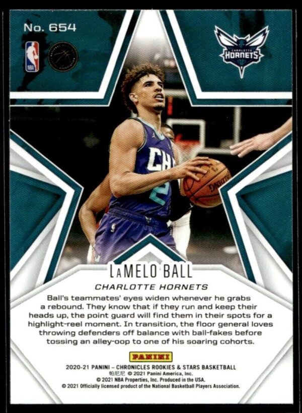 2020 Panini Rookies & Stars Charlotte Hornets #654 LaMelo Ball RC Rookie
