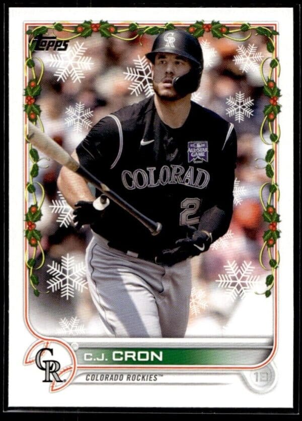 2022 Topps Holiday Colorado Rockies #HW87 C.J. Cron