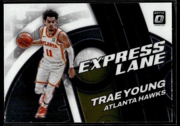 _10 2021 Donruss Optic Express Lane Atlanta Hawks #5 Trae Young