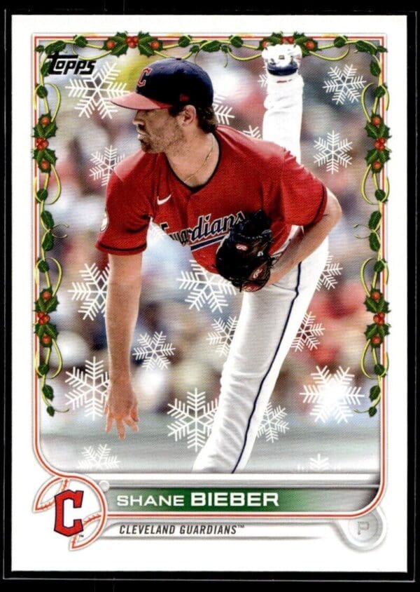 2022 Topps Holiday Cleveland Guardians #HW126 Shane Bieber