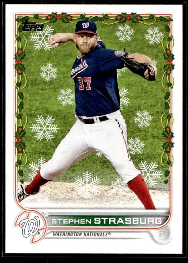 2022 Topps Holiday Washington Nationals #HW54 Stephen Strasburg