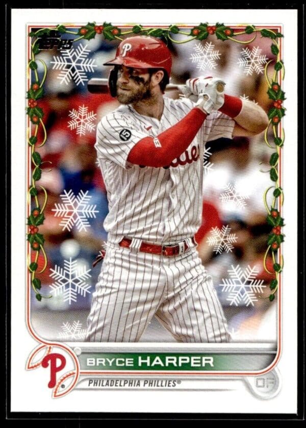 _10 2022 Topps Holiday Philadelphia Phillies #HW157 Bryce Harper