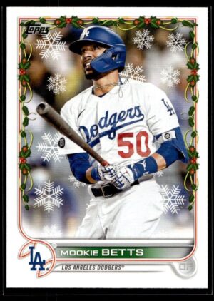 2022 Topps Holiday Los Angeles Dodgers #HW176 Mookie Betts