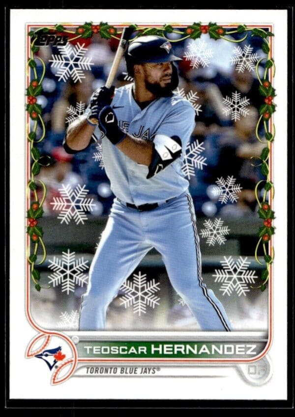 _10 2022 Topps Holiday Toronto Blue Jays #HW48 Teoscar Hernandez