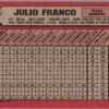 1989 Bowman Texas Rangers #228 Julio Franco