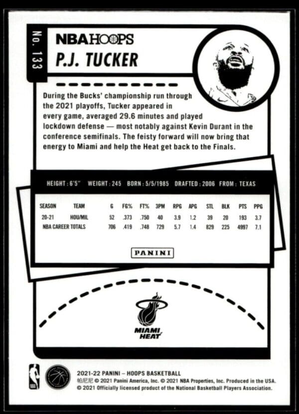 2021 Hoops Miami Heat #133 P.J. Tucker