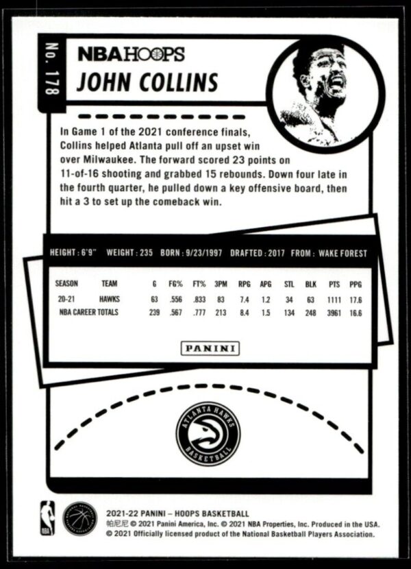 2021 Hoops Atlanta Hawks #178 John Collins