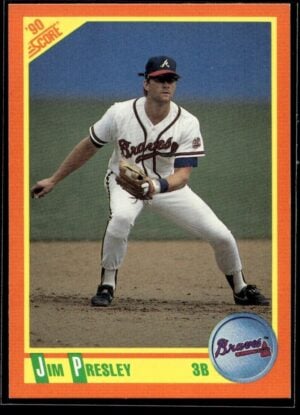 1990 Score Rookie & Traded Atlanta Braves #36T Jim Presley
