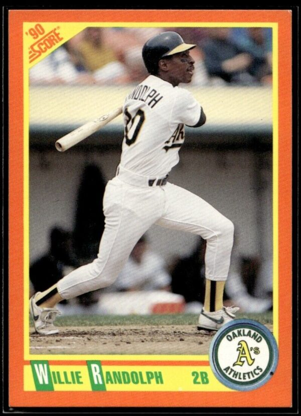 1990 Score Rookie & Traded Oakland Athletics #51T Willie Randolph