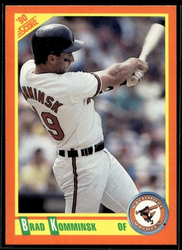 1990 Score Rookie & Traded Baltimore Orioles #53T Brad Komminsk