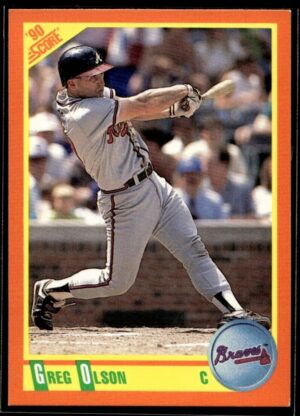 1990 Score Rookie & Traded Atlanta Braves #69T Greg Olson