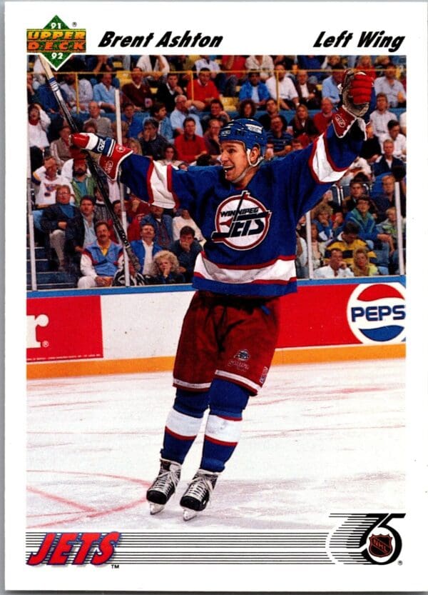 1991 Upper Deck Winnipeg Jets #303 Brent Ashton